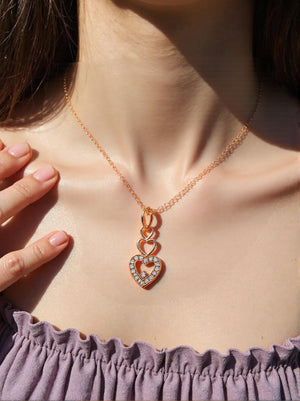 "Gold-Plated Heart Pendant Necklace – Elegant & Trendy Jewelry for Every Occasion"