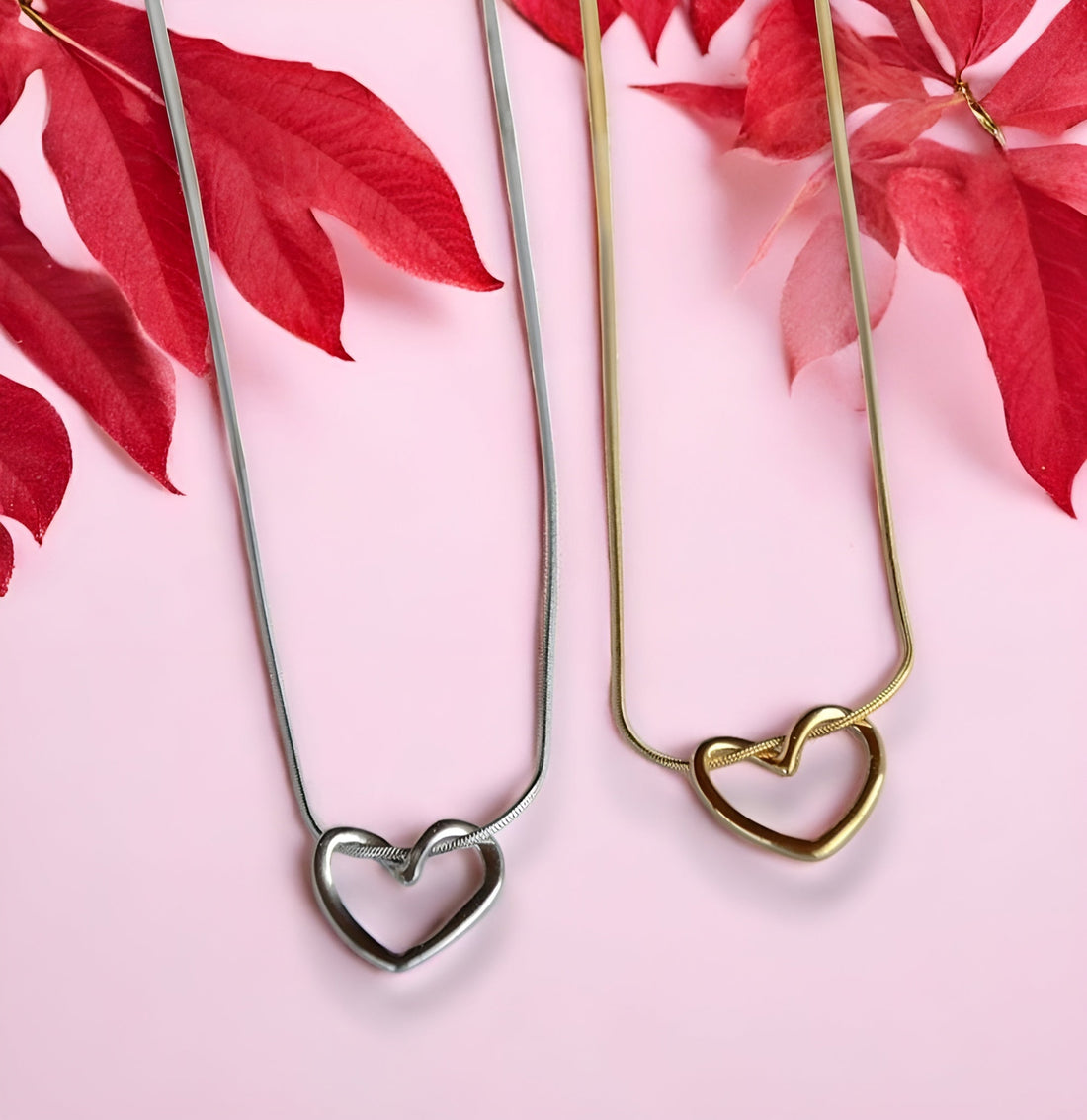 Eternal Love Knot Heart Necklace – Gold & Silver