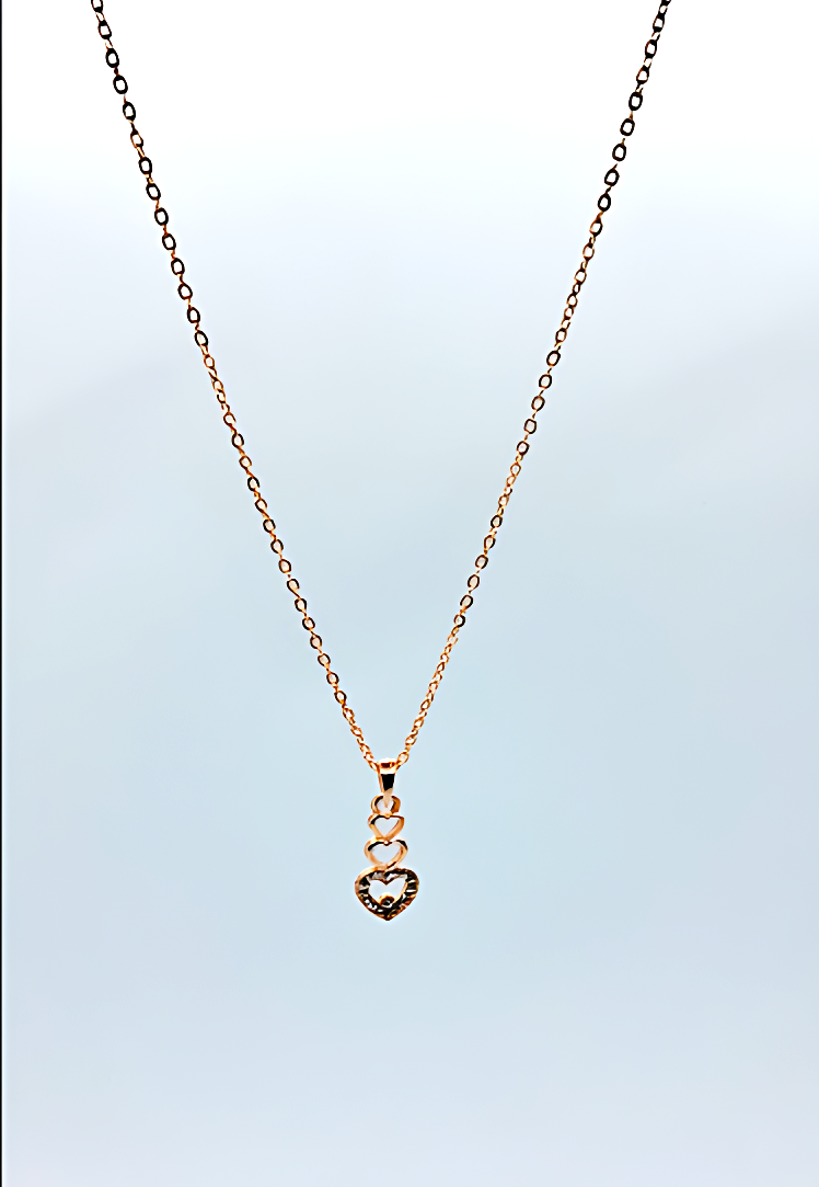 Rose Gold Heart Pendant Necklace