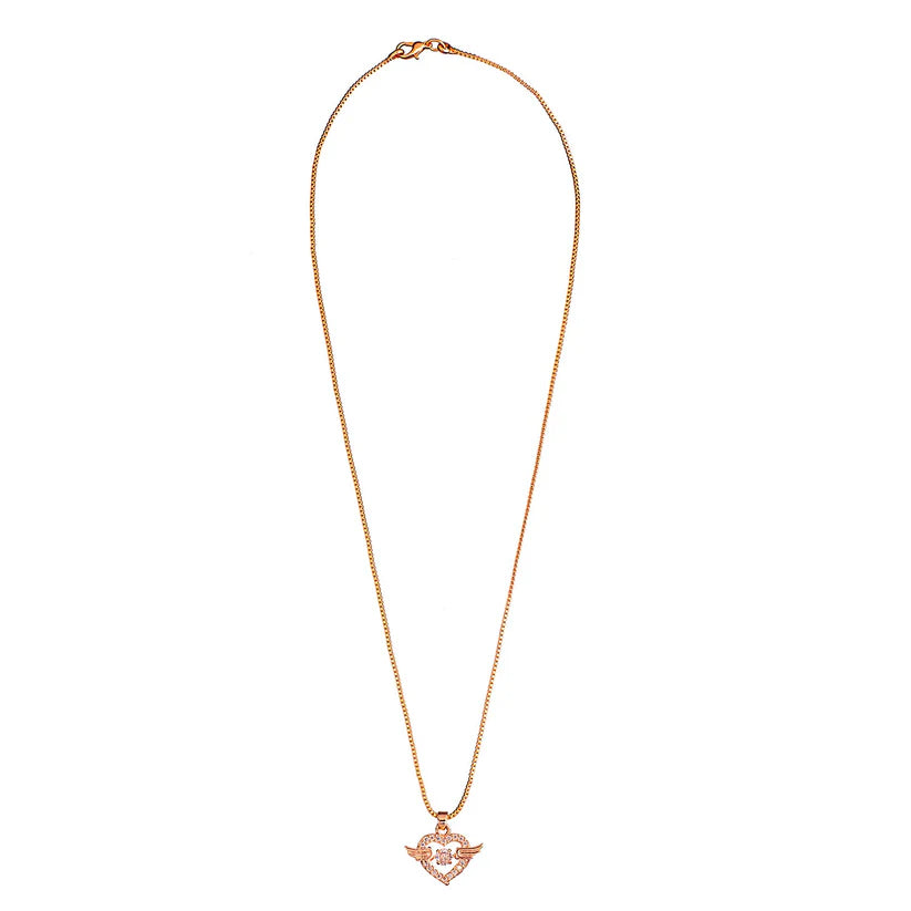 Angel Wings Heart Necklace – Dazzling Symbol of Love & Protection