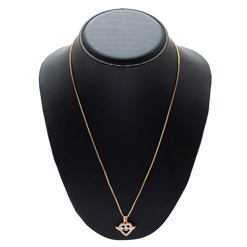 Angel Wings Heart Necklace – Dazzling Symbol of Love & Protection