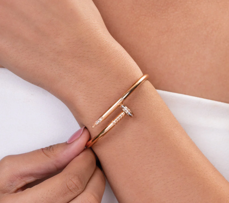 Luxury Nail Design Rose Gold Bracelet