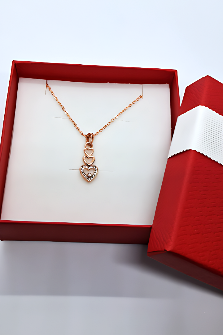 Rose Gold Heart Pendant Necklace